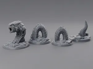 Modular Underground Sandworm Miniature Set