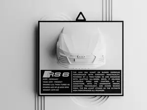 Audi RS6 Avant Car Wall Art Front