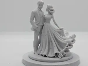 Eternal Elegance Bride & Groom Romantic Sculpture