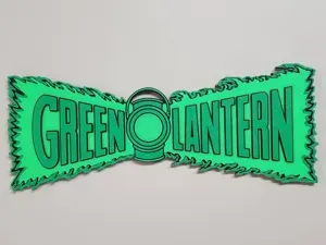 Green Lantern Comic Name Wall Display