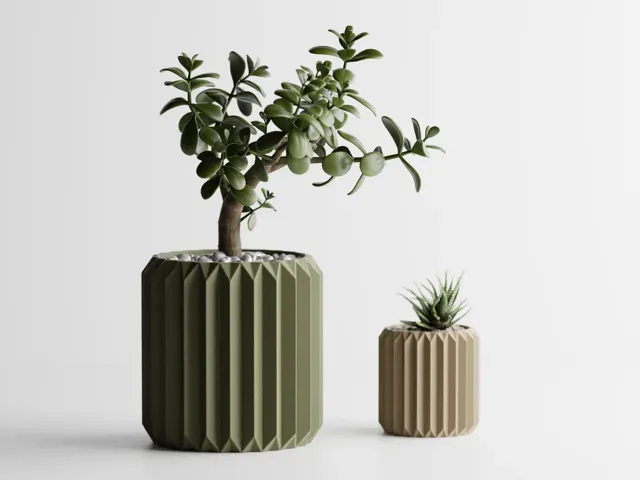 Plant Pot Big Ribbed Triangle 1 — Фото 2 из 8