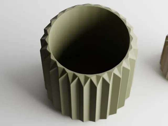 Plant Pot Big Ribbed Triangle 1 — Фото 6 из 8
