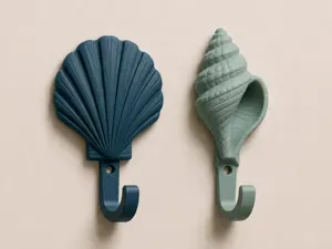 Coastal Seashell Wall Hook Set