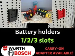 Bosch/Würth 18V Battery Holder - 1/2/3 slots