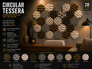 CIRCULAR TESSERA - Modular Parametric Wall Tiles
