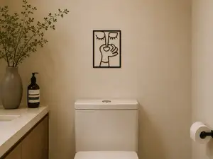 Home Decor Bathroom Sign Toilet