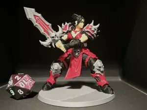 D&D-Kriegerin (Mehrfarbig)