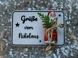 Grüße vom Nikolaus für Schokolade Weihnachten