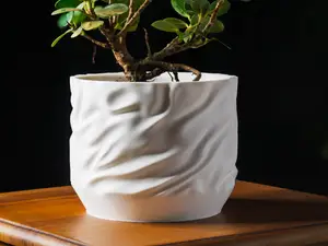 Draped Texture Plant Pot