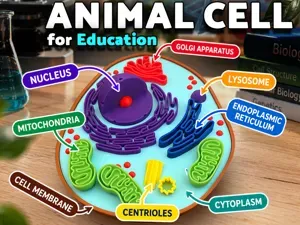 Animal Cell 3D Educational Biology Model