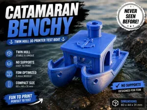 Catamaran Benchy – Twin Hull 3D Printer Test Boat