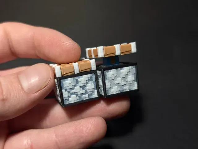 NO AMS| Minecraft Piston Fidget Clicker & Keychain