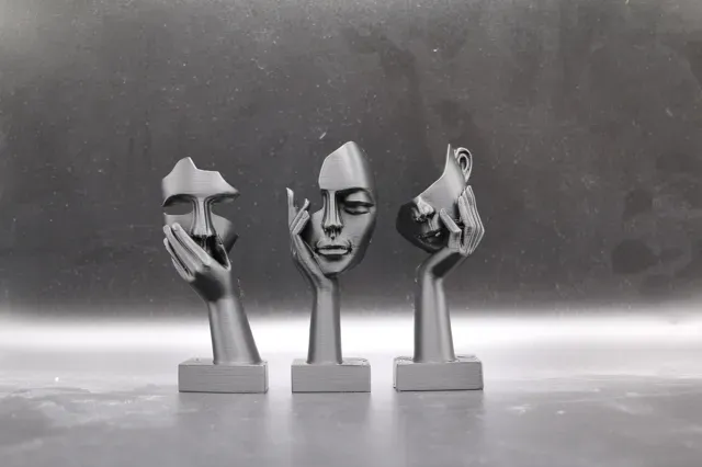 Thinking Faces - Abstract Face Sculpture Trio — Фото 6 из 6