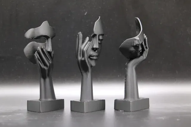 Thinking Faces - Abstract Face Sculpture Trio — Фото 3 из 6