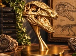 Velociraptor Skull Bust – Dinosaur Fossil Display