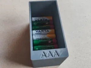 Rugged AAA Battery Storage Box (High Capacity)