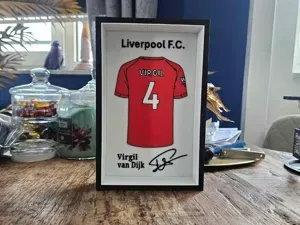 Liverpool FC Virgil van Dijk Jersey display