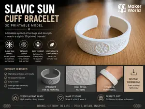 Slavic Sun Cuff Bracelet