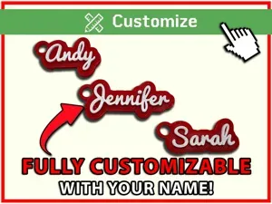 Pacifico Font Fully Custom Keychain Generator