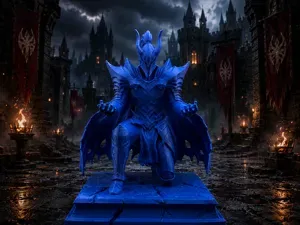 Kneeling Knight Pen Holder