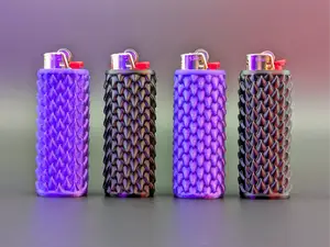 Smooth Dragon Scales Bic Lighter Sleeve No Support