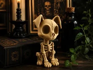 Cute Skeleton Dog | Gothic 3D Printable