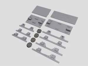 OO9 Model Railway Wagon Chassis Parts
