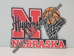 Nebraska Huskers Basketball Desk or Wall Display