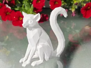Geometric Low Poly Lemur Figurine