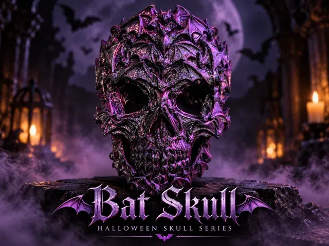 Bat Skull – Gothic Halloween Decor