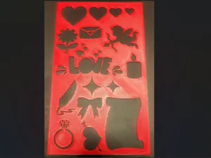 Valentine Stencil - Bullet Journal