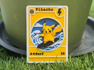 Surfing Pikachu TCG Pop-up Card!