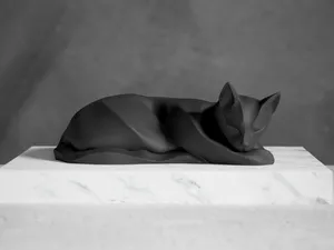 Sleeping Cat Sculpture