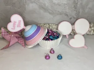 Sweetheart Cupcake Keepsake Container-Magnetic Lid