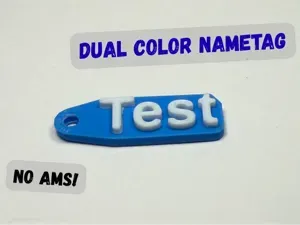 Parametric Dual Color Name Tag-No AMS
