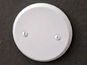 Chamfered Round Phone Jack Blank Cover Mid-Century