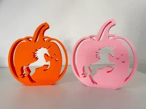 Herbst Halloween Einhorn Zauber Kürbis