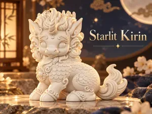 Starlit Kirin | Cute Desk & Shelf Decor