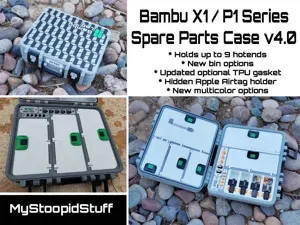 Bambu Labs X1 & P1 Spare Parts Case (Version 4.0)