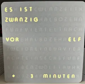 Wordclock Wortuhr german+english, RGB 16x16 Matrix