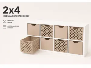Modular Mini Shelf 2x4 – Doll & Desk Storage