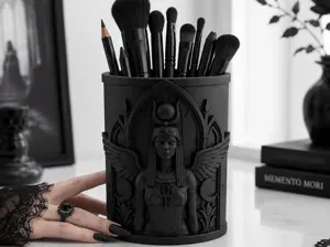 Goth Egyptian Isis Ankh Brush & Pen Organizer