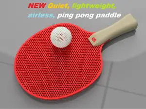 NEW quiet, lightweight, airless ping pong paddle!