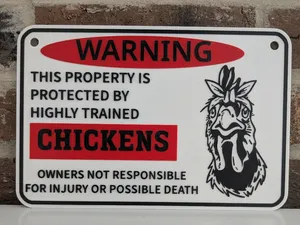 Warning Chicken Sign