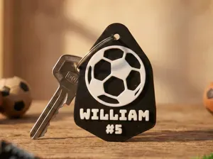 Football (Soccer) Keychain – Custom Name