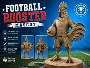 Gridiron Rooster – Football Champion Mascot