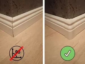 Sockelleisten-Ecke OHNE sägen - Altbau-Edition