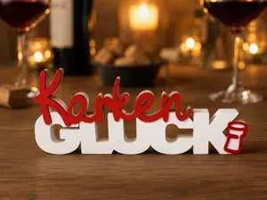 Korkenglück Aufsteller Deko für Weinliebhaber