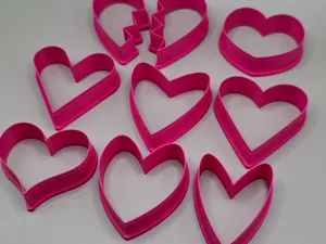 Heart Shape Cookie Cutters Set | Clay & Baking