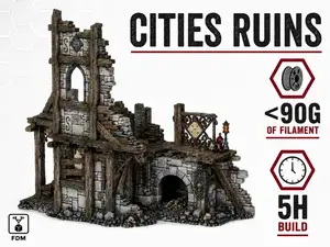 Gothic Cities Ruins - Modular Wargame Terrain 